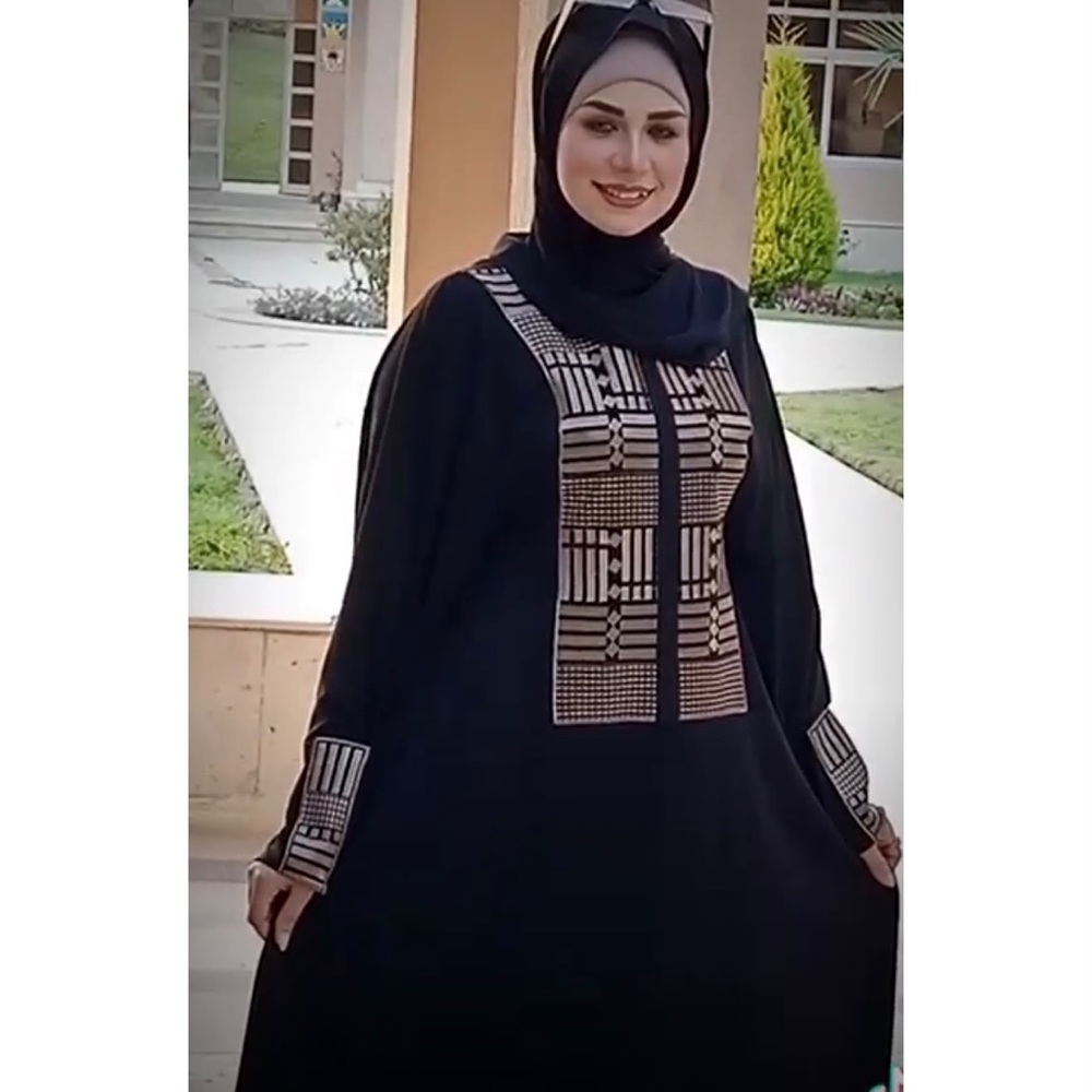 Muslim Islamic Prayer Dress Long Sleeve Black